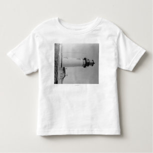 Camiseta Infantil Farol de Newport, Oregon no cabo Fowlweather