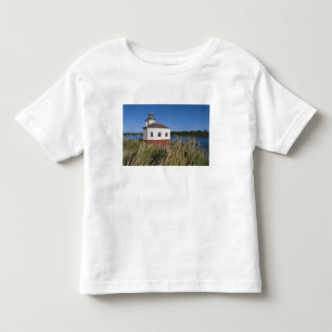 Camiseta Infantil Farol do rio Coquille, Oregon, EUA