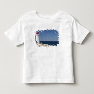 Camiseta Infantil Farol em Peggy's Cove, Nova Scotia, Canadá.