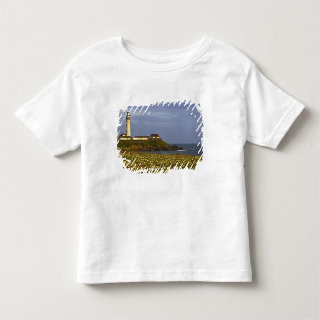 Camiseta Infantil Farol em Pigeon Point State Beach em San (Frente)