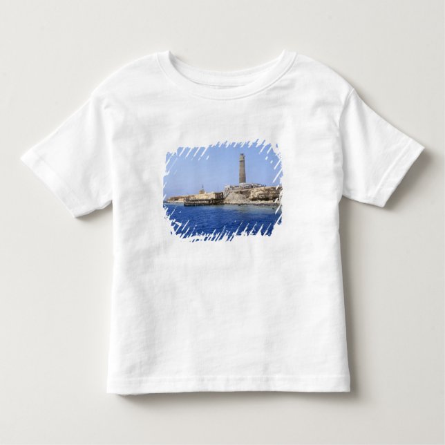 Camiseta Infantil Farol nas Ilhas Irmão, Mar Vermelho, Egito (Frente)