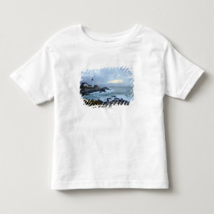 Camiseta Infantil Farol principal de Portland no nascer do sol