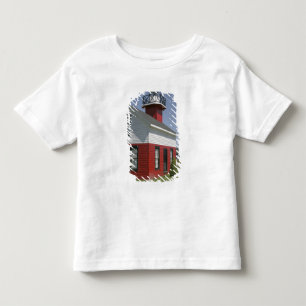 Camiseta Infantil Farol realocado na costa em Douglas perto de 2