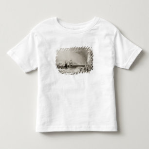 Camiseta Infantil Farol sul da parede com monte de Howth