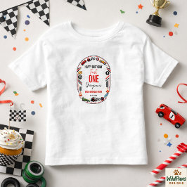 Camiseta Infantil Fast One Race Car Boy 1st Birthday Party
