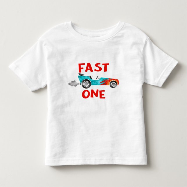 Camiseta Infantil FAST ONE race car boy virando 1 (Frente)