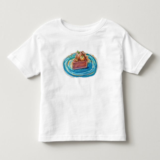 Camiseta Infantil Fatia de Torta de Abóbora (Frente)