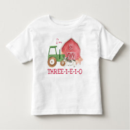 Camiseta Infantil Fazenda Trator Três-I-E-I-O-T-Shirt