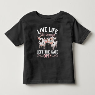Camiseta Infantil Fazenda-Vaca, Piada de Criação de Humor Animal