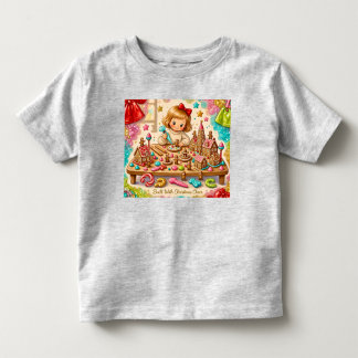 Camiseta Infantil  ~ Fazendo Casas de Biscoito de Gengibre ~ Menina 