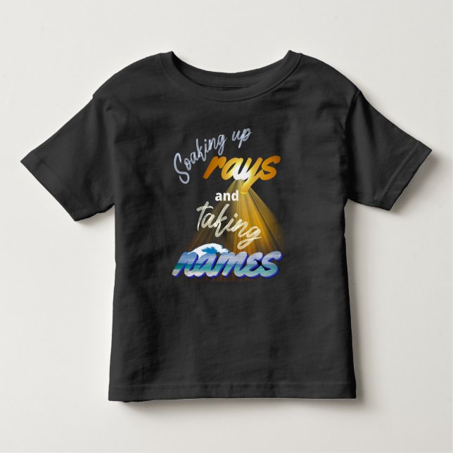 Camiseta Infantil Fazendo Rays e Tomando Nomes no Verão (Frente)