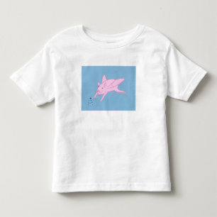 Camiseta Infantil Fazer de porco, cor-de-rosa, Blue Stars T-shirts