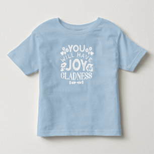 Camiseta Infantil Fé e Felicidade – Citações de Alegria e Contentame