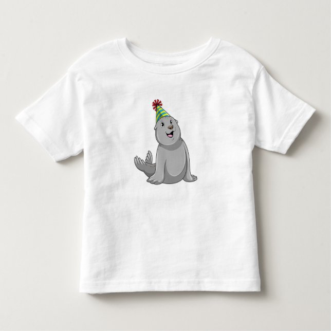 Camiseta Infantil Feche com a Parte de chapéu (Frente)