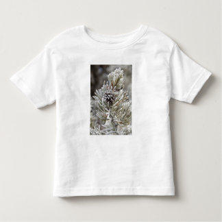 Camiseta Infantil Fecho do cone de pinho congelado, Yellowstone