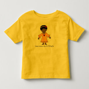 Camiseta Infantil Feito na Etiópia: Rapariga