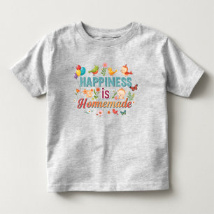 Camiseta Infantil Felicidade é Camisa-T Homemade Toddler