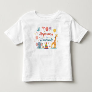 Camiseta Infantil Felicidade é Camisa-T Homemade Toddler
