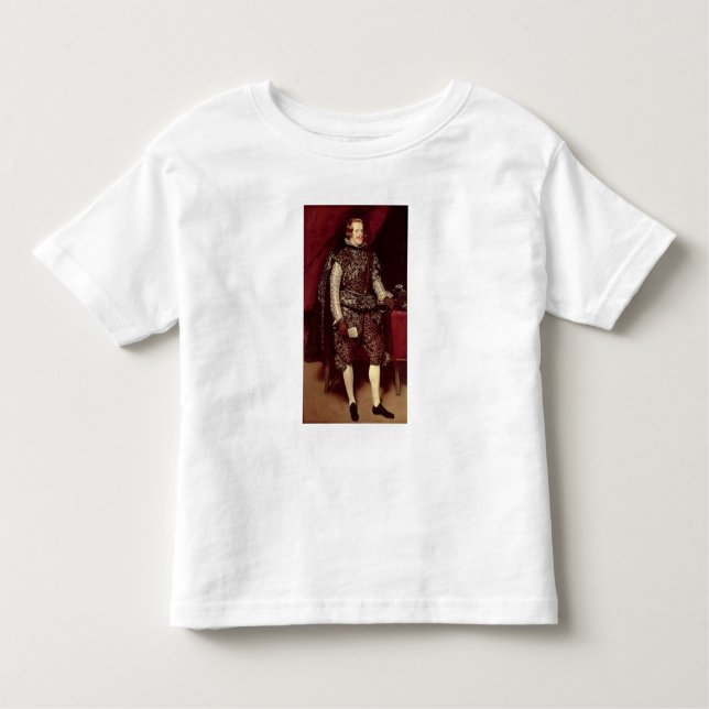Camiseta Infantil Felipe IV da Espanha em Brown e Silver (Frente)