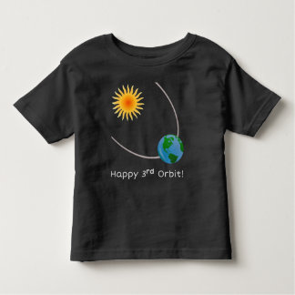 Camiseta Infantil Feliz 3.º aniversário do Espaço em Órbita