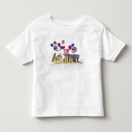 Camiseta Infantil Feliz 4 de Julho EUA