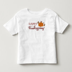 Camiseta Infantil Feliz abóbora de Ação de Graças
