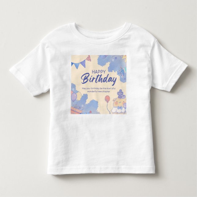 Camiseta Infantil feliz aniversário (Frente)
