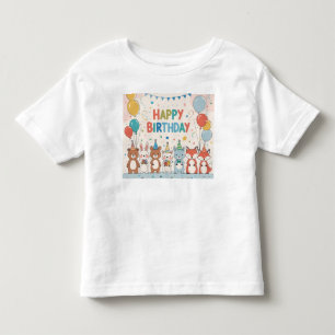Camiseta Infantil Feliz aniversário crianças