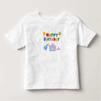 Camiseta Infantil Feliz aniversário da comemoração do urso ou do urs
