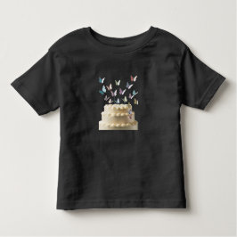 Camiseta Infantil Feliz aniversário do tema do bolo