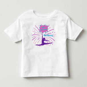 Camiseta Infantil Feliz Aniversário Ginástica Personalizado