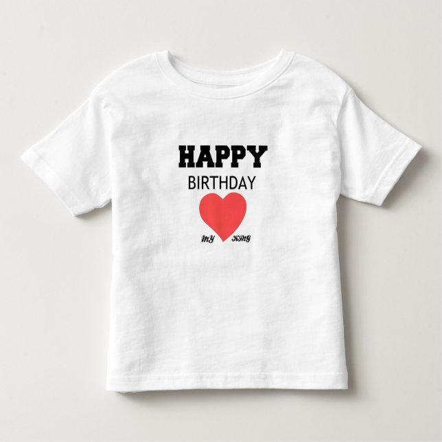 CAMISETA INFANTIL FELIZ ANIVERSÁRIO MEU REI (Frente)