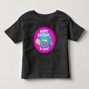 Camiseta Infantil Feliz Aniversário Para Você - Tipografia