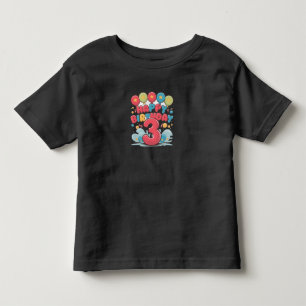 Camiseta Infantil Feliz aniversário presente 3 para 