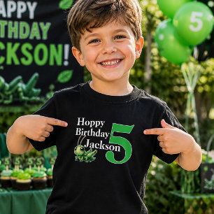 Camiseta Infantil Feliz Aniversário Saltamonte 5º Aniversário