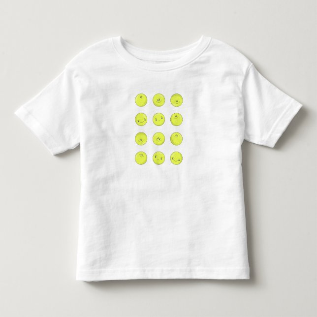 Camiseta Infantil Feliz Bolas Amarelas (Frente)