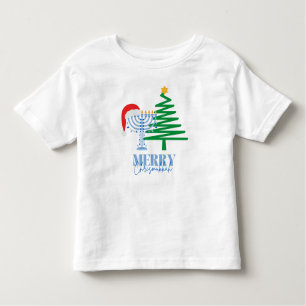 Camiseta Infantil Feliz Chrismukkah Menorah e Papais noeis Toddler S
