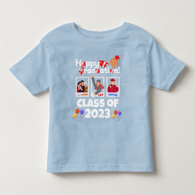 Camiseta Infantil Feliz Classe de Graduação de T-Shir de Biscoito In (Frente)