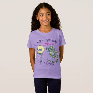 Camiseta infantil Feliz cobra de aniversário
