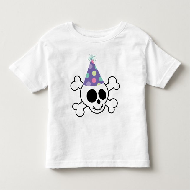 Camiseta Infantil Feliz Crânio de Aniversário (Frente)