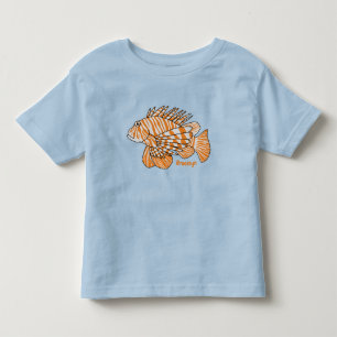Camiseta Infantil Feliz desenho animado de lionfish