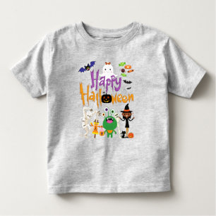 Camiseta Infantil Feliz Dia das Bruxas Crianças Bonitas e Loucas