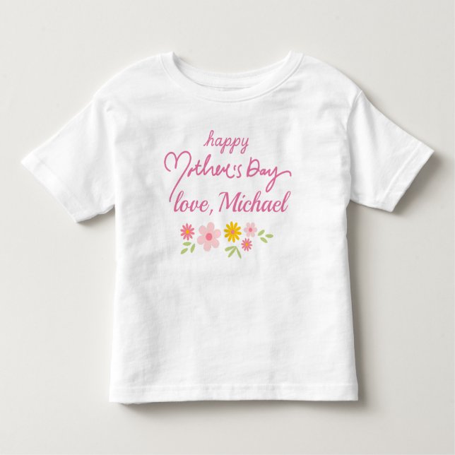 Camiseta Infantil Feliz Dia de as mães Celebra a mãe (Frente)