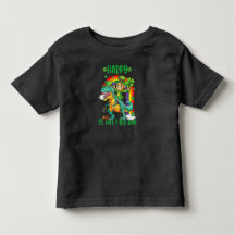 Feliz Dia de São Patrício Trex Dinossauro Criança