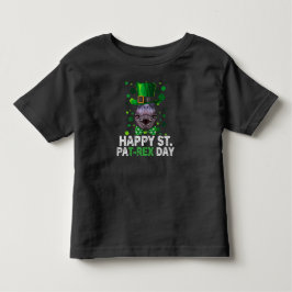 Camiseta Infantil Feliz Dia de São Patrício Trex Dinossauro Infantil