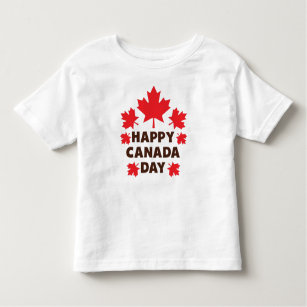 Camiseta Infantil Feliz Dia do Canadá, Férias, Folhas de Mapeamento,
