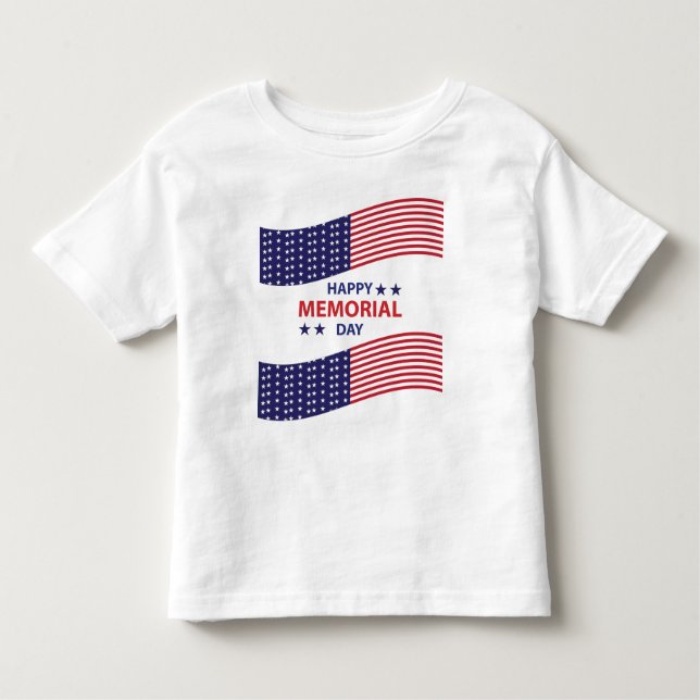 Camiseta Infantil Feliz Dia do Memorial (Frente)