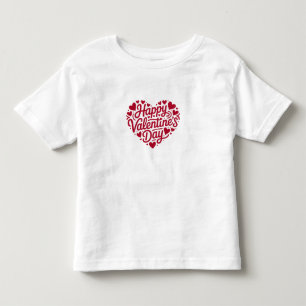 Camiseta Infantil Feliz Dia dos Namorados Tipografia do Coração – Am