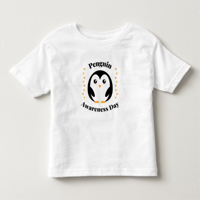 Camiseta Infantil Feliz dia dos pinguins! (Frente)