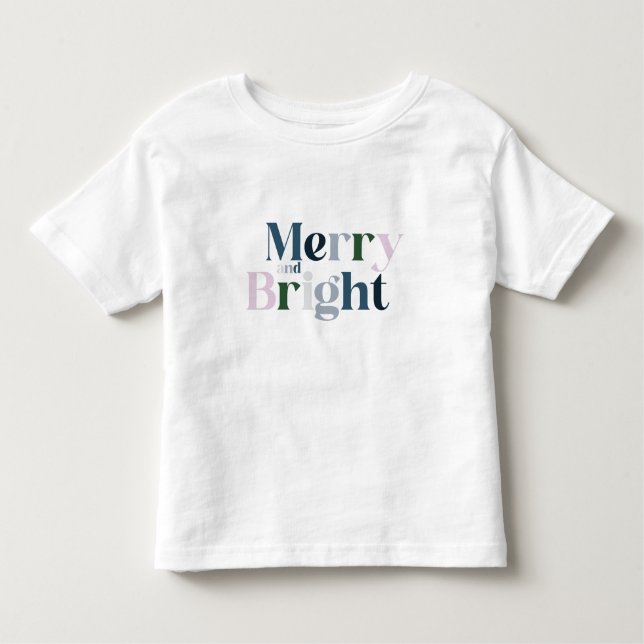 Camiseta Infantil Feliz E Natal Brilhante (Frente)